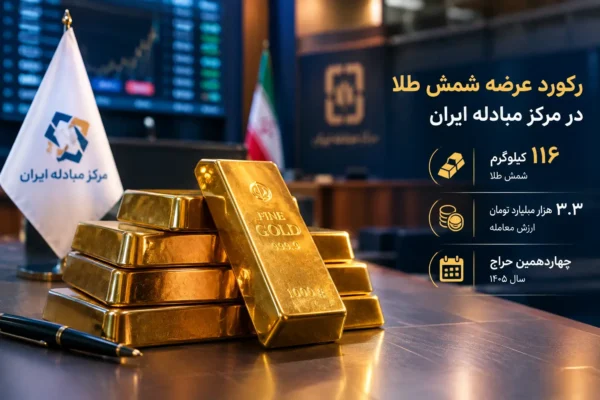 طلا گستران 21 شمش طلا در مرکز مبادله